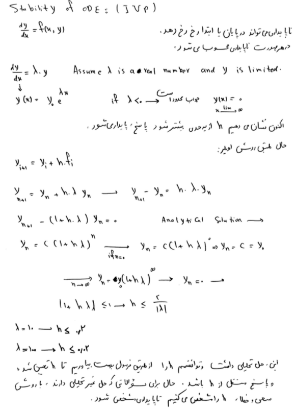 دانلود جزوه ریاضیات عددی دکتر خراط
